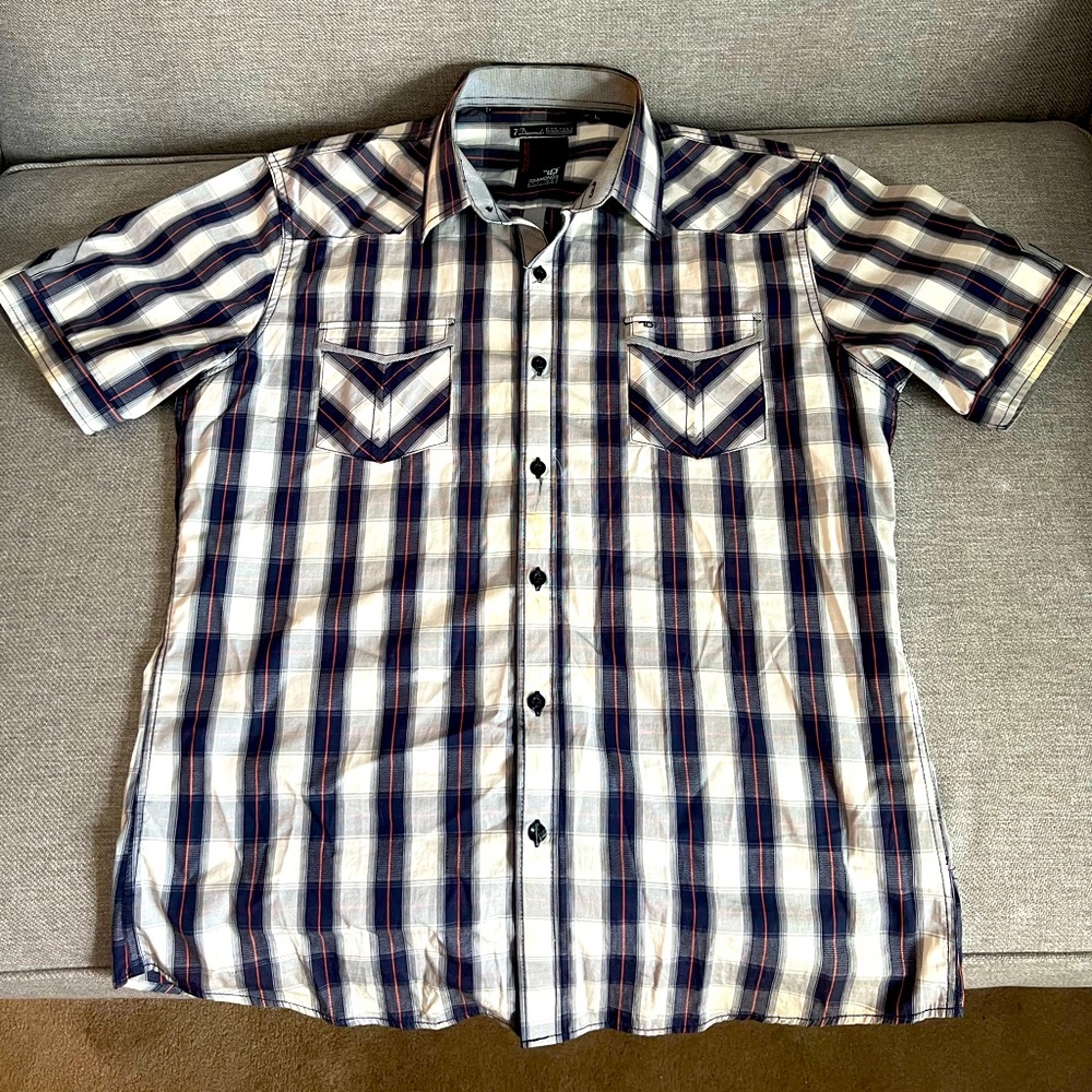 Men’s button down shirt.